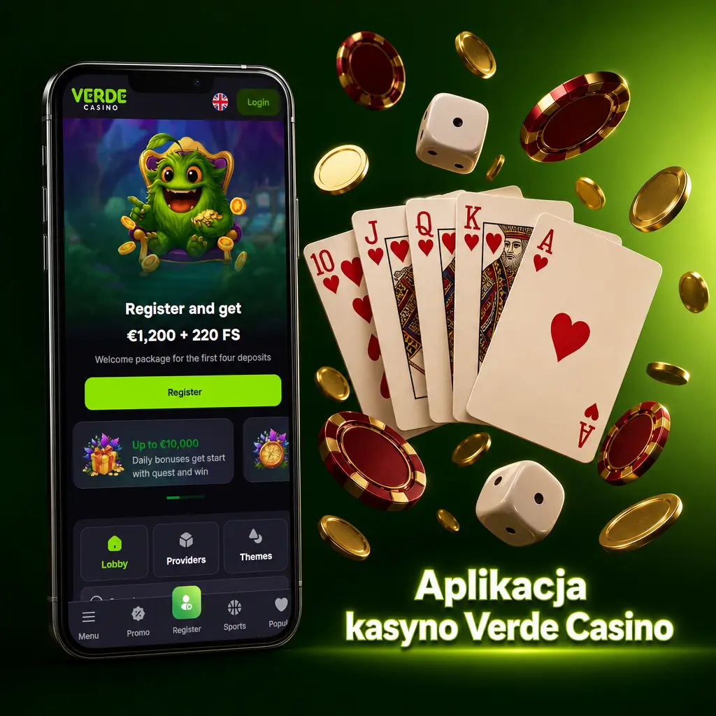 Aplikacja Verde Casino: gry stołowe, automaty i kasyno na żywo z krupierami oraz cotygodniowe promocje w PLN