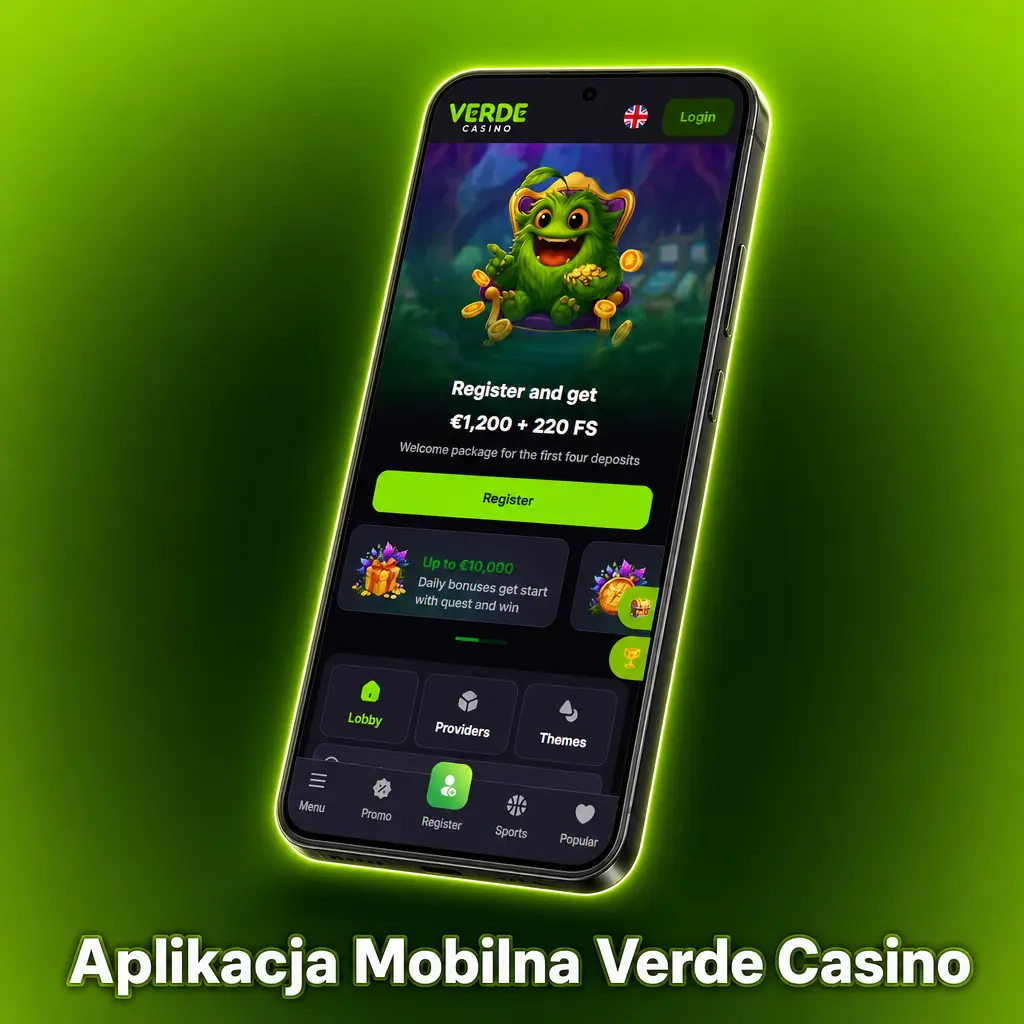 Aplikacja mobilna Verde Casino na Android i iOS – dostęp do automatów, gier stołowych i crash na telefonie