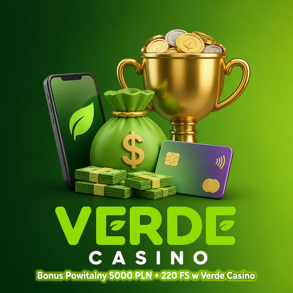Bonus powitalny Verde Casino: 5000 PLN + 220 darmowych spinów na pierwsze cztery wpłaty dla nowych graczy