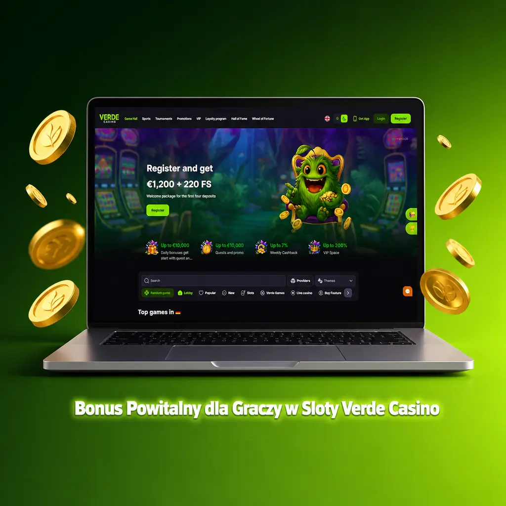 Bonus powitalny Verde Casino: do 5000 PLN i 220 free spinów na automaty za pierwsze 4 wpłaty