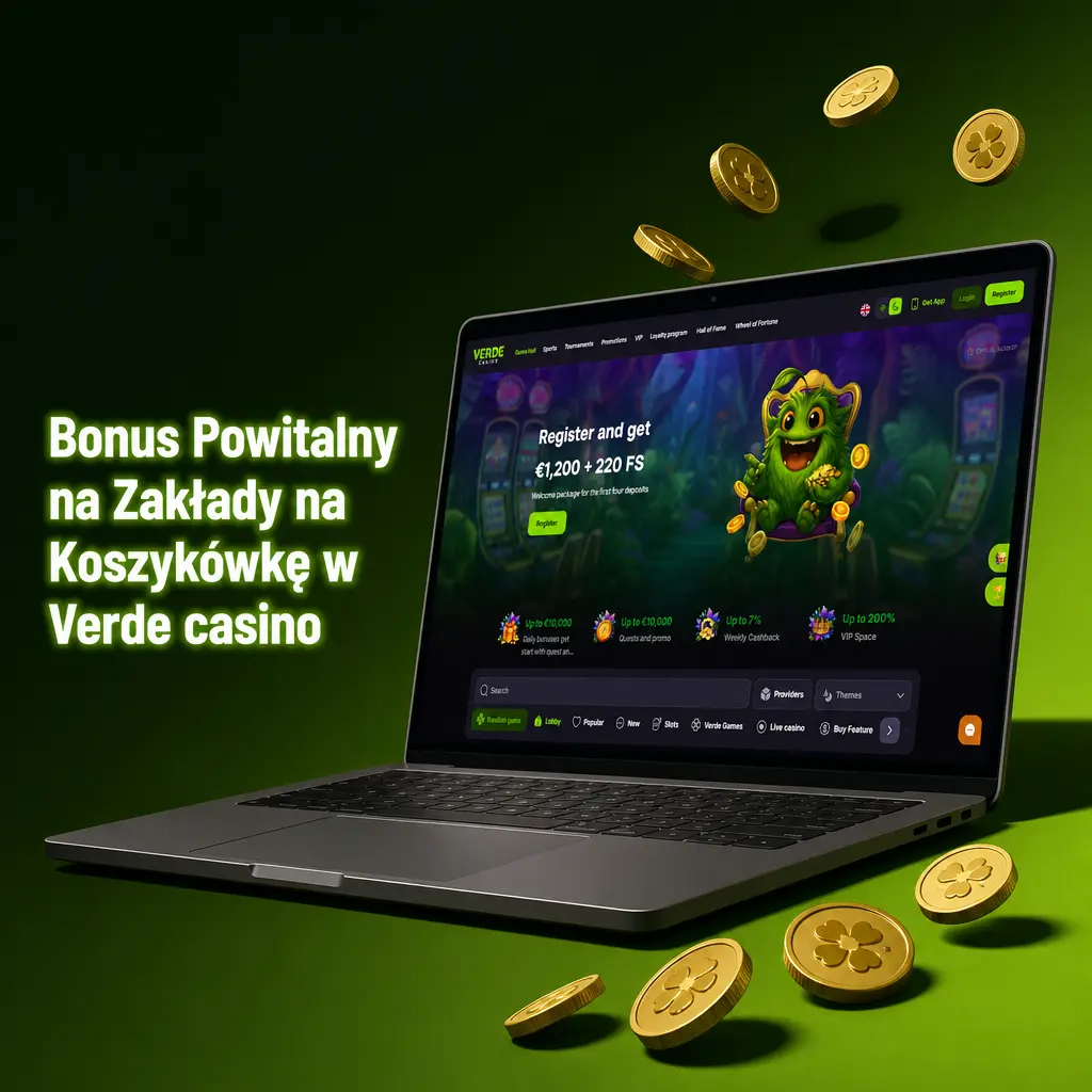 Bonus powitalny 100% do 1200 PLN w Verde casino na zakłady koszykarskie NBA i EuroLeague