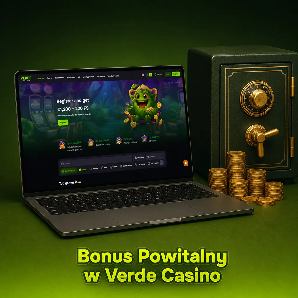 Bonus powitalny w Verde Casino do 5000 PLN i 220 free spinów dla nowych graczy po rejestracji i wpłacie