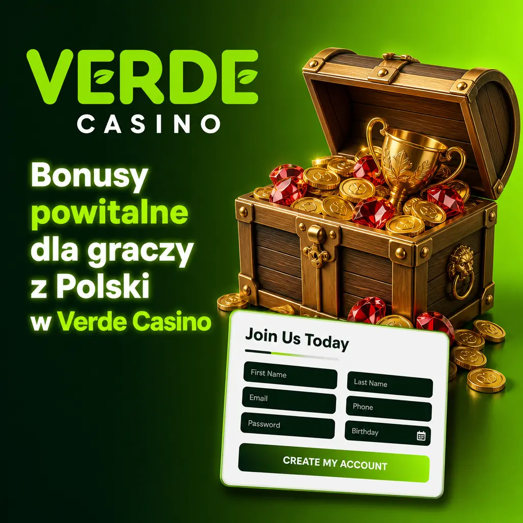 Bonusy powitalne Verde Casino dla graczy z Polski: pakiet 5000 PLN + 220 free spinów na trzy pierwsze depozyty