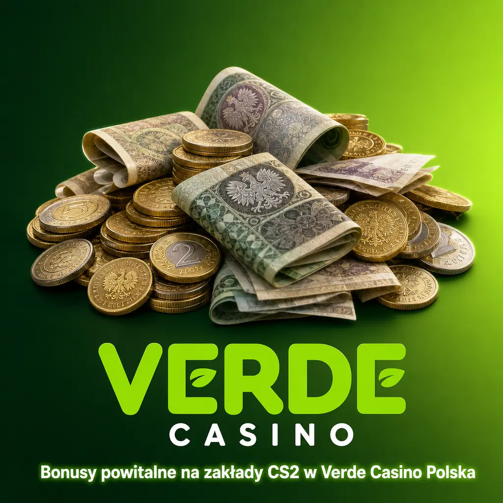 Bonus powitalny 5000 PLN + 220 free spinów dla nowych graczy CS2 w Verde Casino Polska po rejestracji konta.