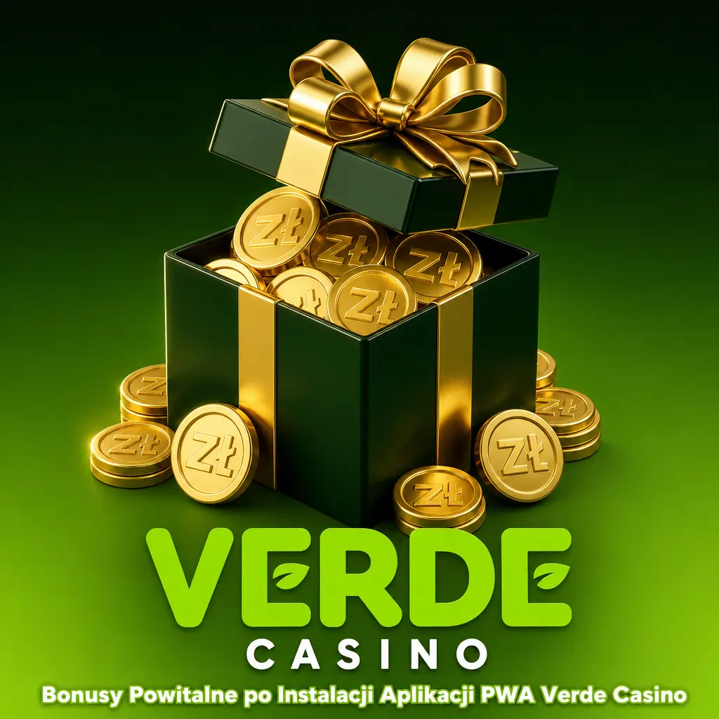 Bonusy powitalne Verde Casino PWA: do PLN 5000 i 220 free spinów za 4 wpłaty oraz freebet PLN 200 na zakłady sportowe.