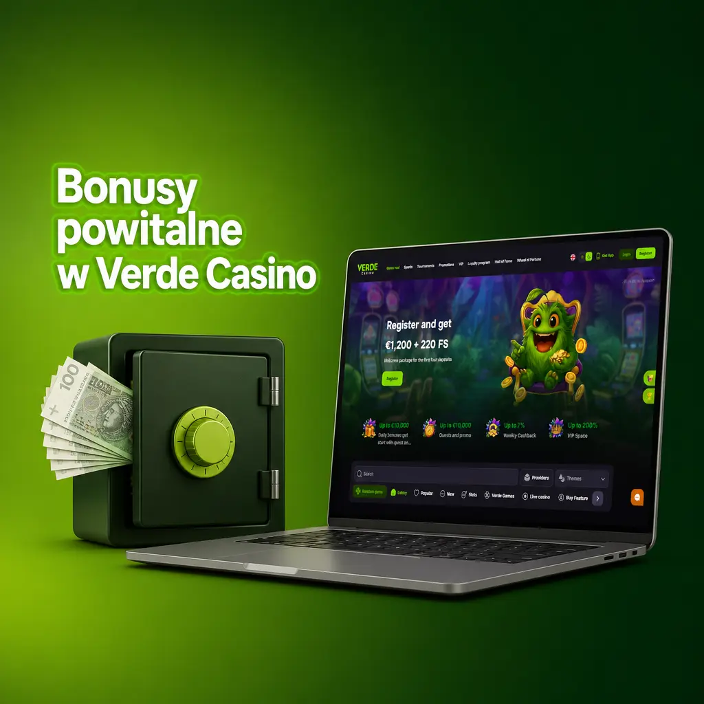 Bonus powitalny Verde Casino: do 5000 PLN i 220 free spinów na 4 pierwsze depozyty, wager x35
