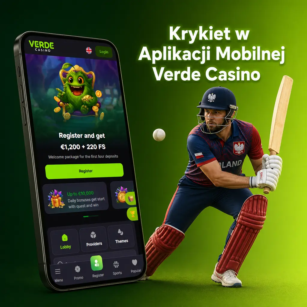 Aplikacja mobilna Verde Casino PWA z zakładami na krykiet, statystykami live i funkcją cash out na Androidzie i iOS