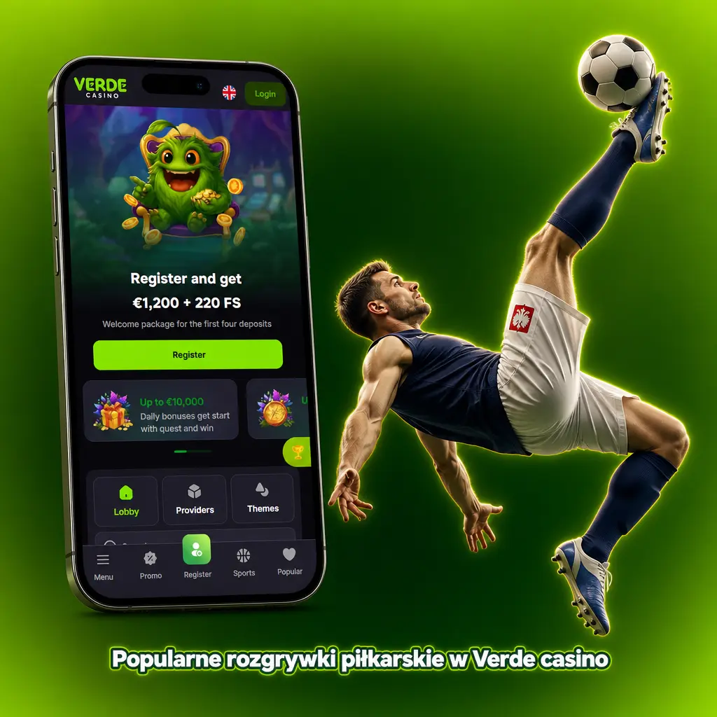 Popularne rozgrywki piłkarskie i zakłady live dostępne w ofercie Verde casino dla kibiców w Polsce