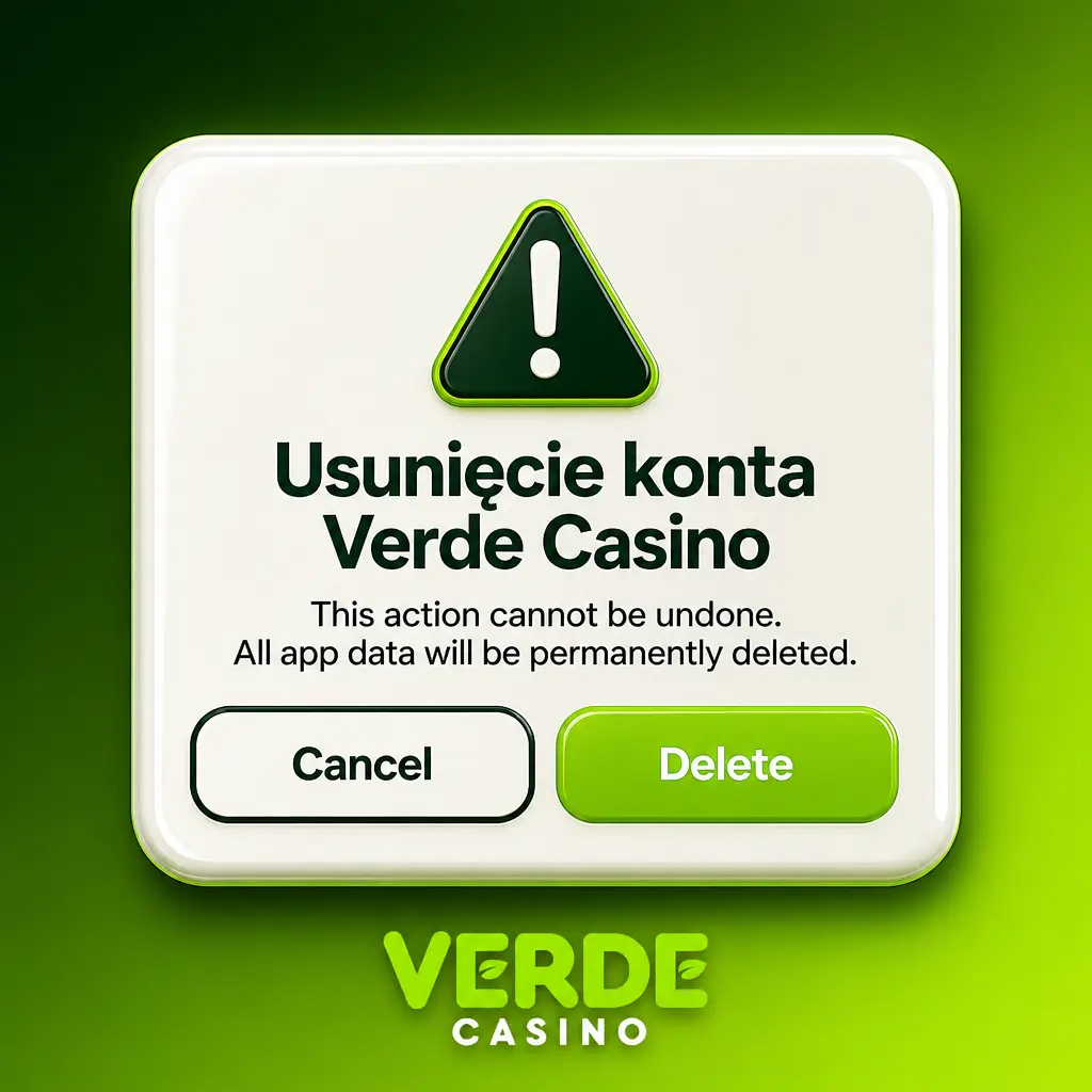 Usunięcie konta Verde Casino – proces samowykluczenia i zamknięcia konta w panelu gracza