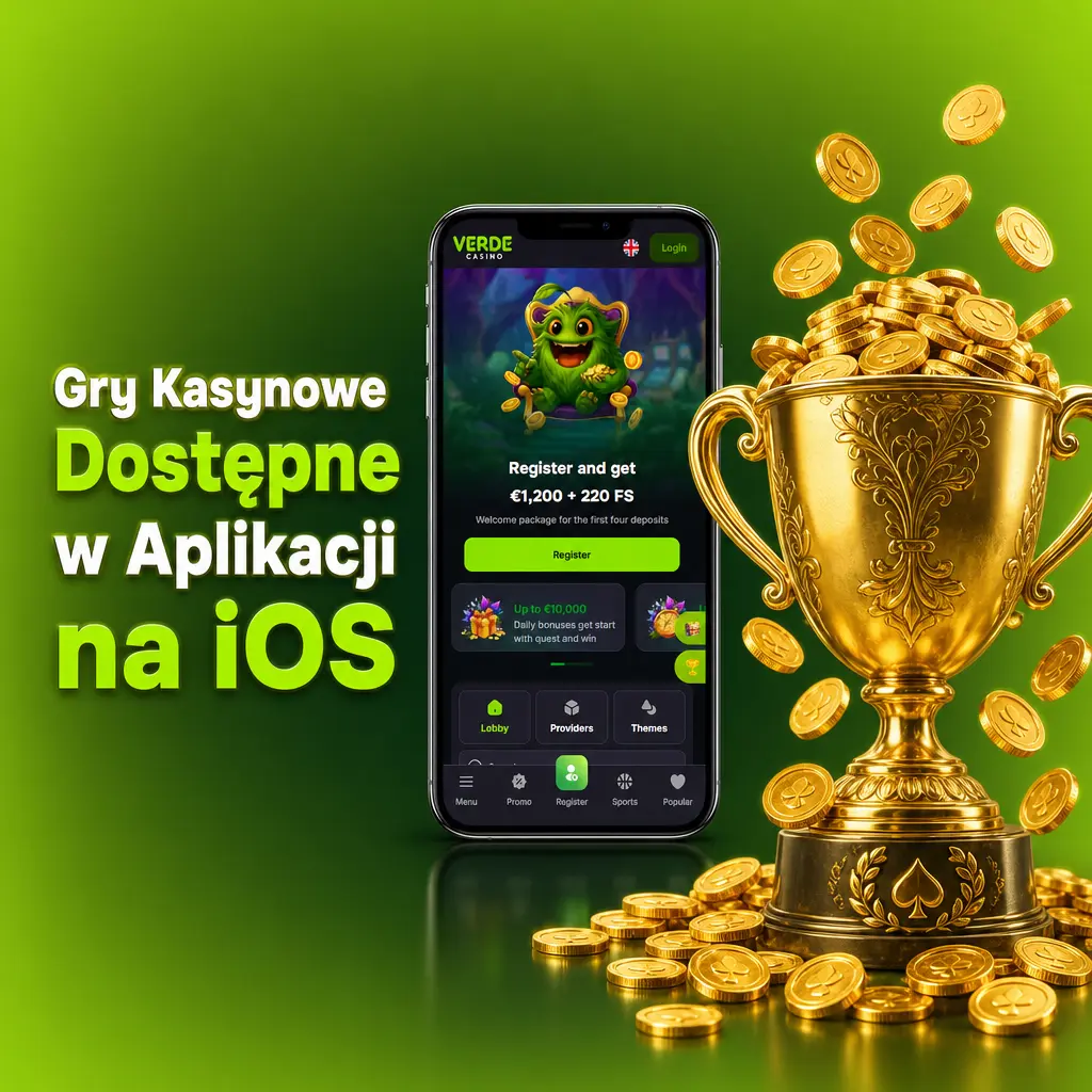 Gry kasynowe dostępne w aplikacji Verde Casino na iOS - automaty, ruletka i blackjack na żywo