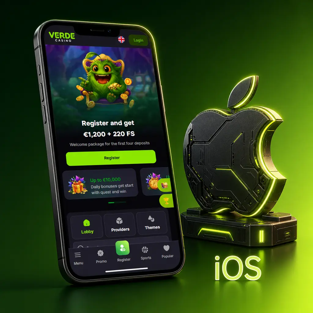 Instrukcja instalacji aplikacji PWA Verde Casino na iPhone z iOS poprzez przeglądarkę Safari i ekran główny