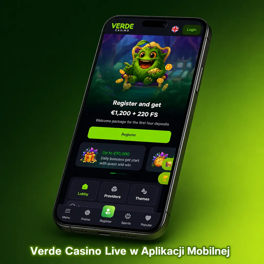 Verde Casino Live w aplikacji mobilnej na Androida i w wersji przeglądarkowej zoptymalizowanej pod iOS/Safari