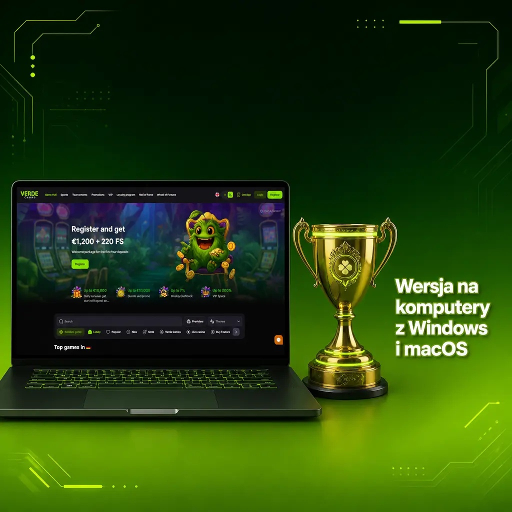Verde Casino w przeglądarce na Windows i macOS – zakłady sportowe i gry kasynowe bez instalacji aplikacji