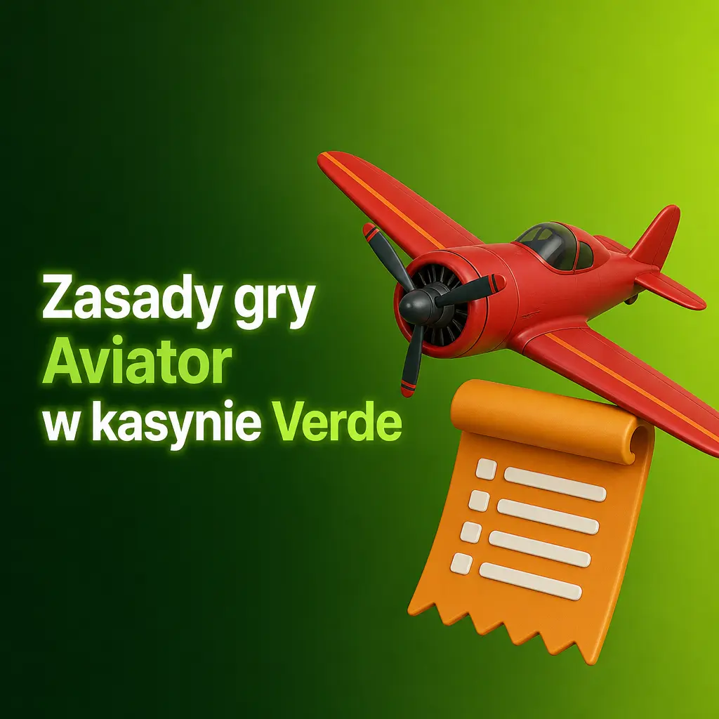 Zasady gry Aviator w kasynie Verde – mnożnik rosnący wraz z lotem samolotu i przycisk Cash Out.