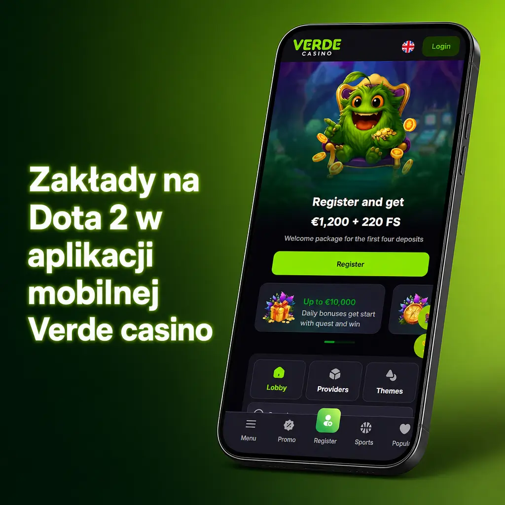Zakłady na Dota 2 w aplikacji mobilnej Verde casino – obstawiaj mecze eSport, sprawdzaj kursy i odbieraj powiadomienia push.