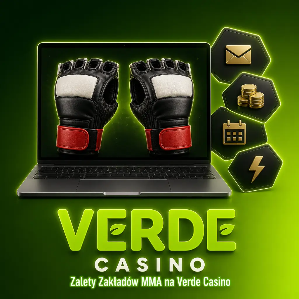 Zalety zakładów MMA na Verde Casino: ponad 15 federacji, zakłady live, cashout i szybkie płatności BLIK.
