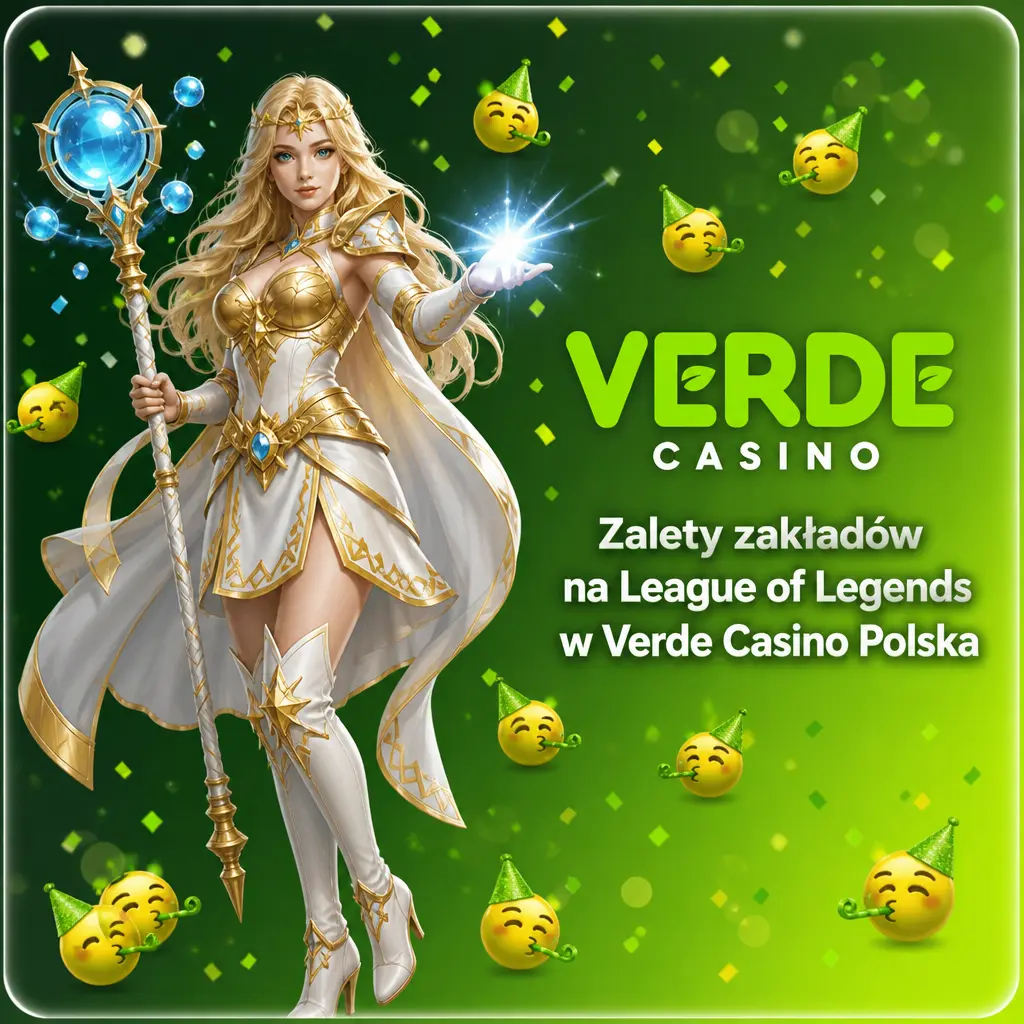 Zalety zakładów na League of Legends w Verde Casino Polska: bonus powitalny, BLIK, wsparcie 24/7 i wysokie kursy na LoL.
