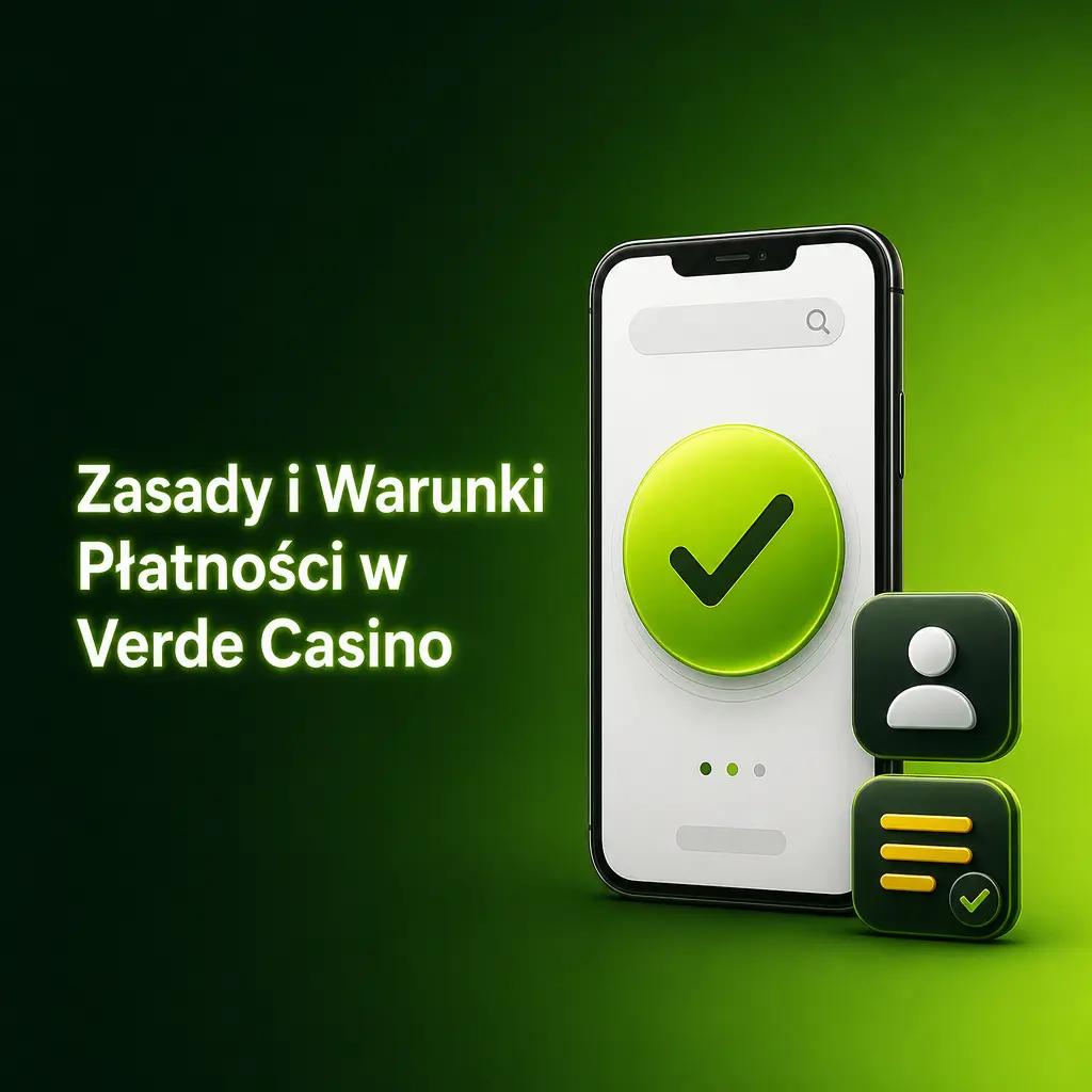 Zasady i warunki płatności w Verde Casino – wpłaty, wypłaty, limity oraz weryfikacja tożsamości KYC gracza.